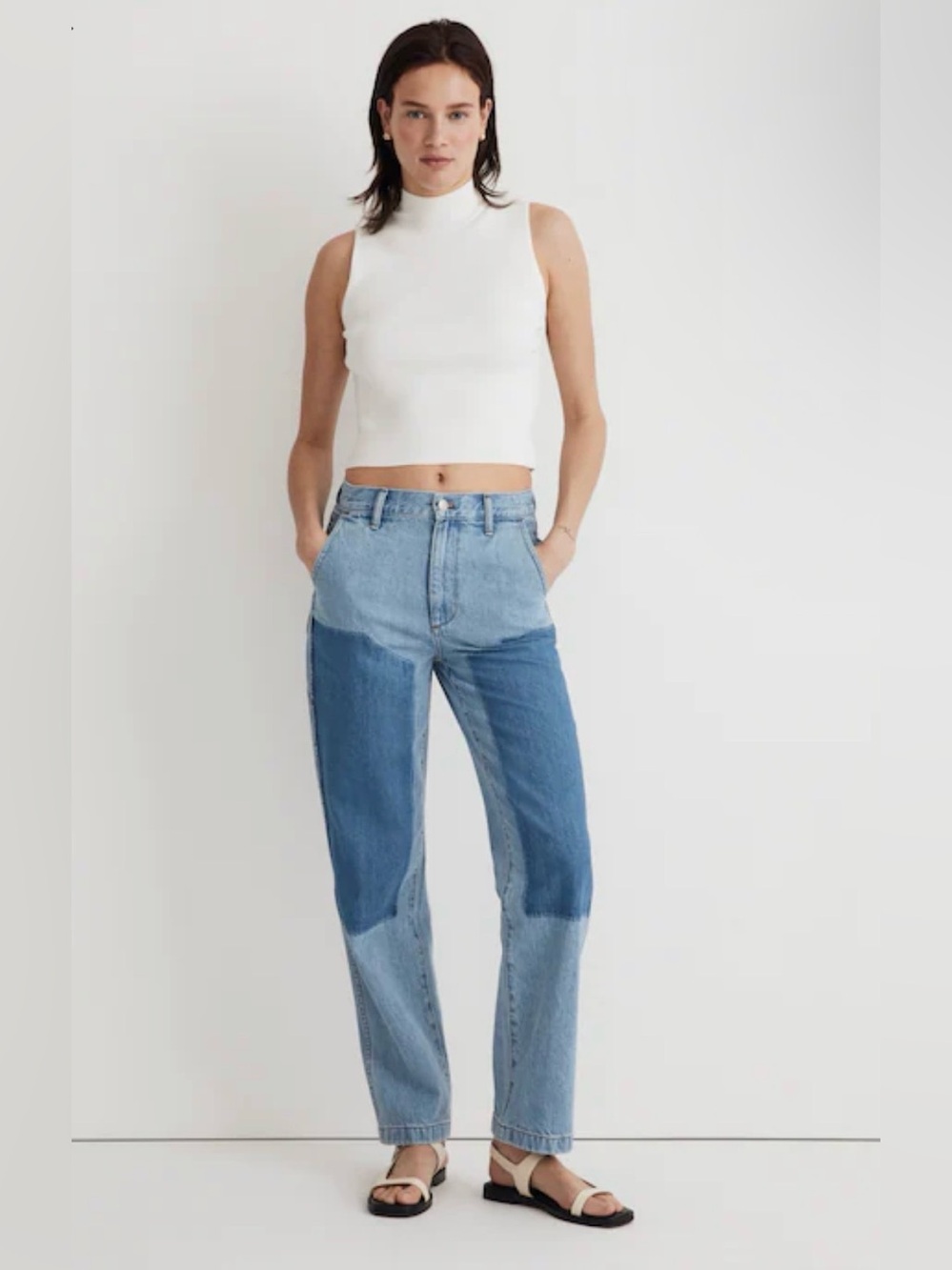 Madewell The '90s Straight Jean in Hazelfern Wash: Shadow-Panel Edition Size 29